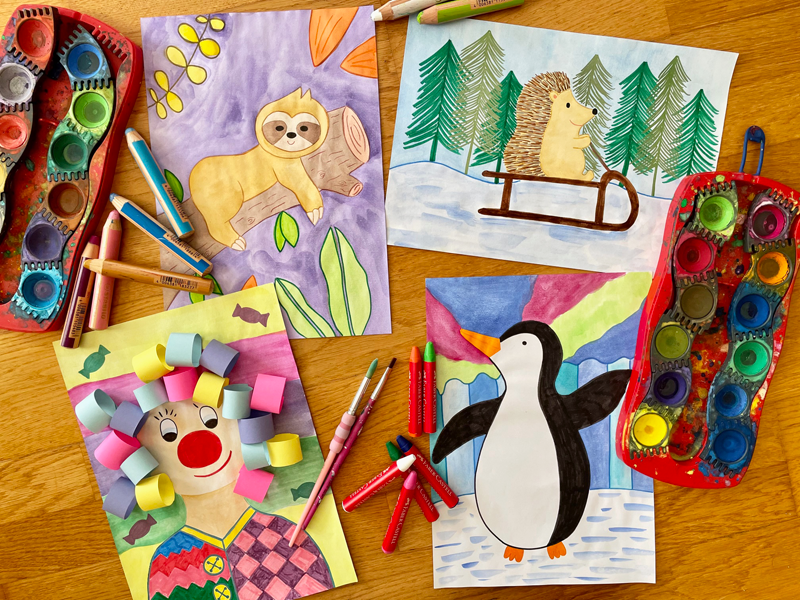 Malzauber Online Malvideos Kinder - Motive Februar 2026