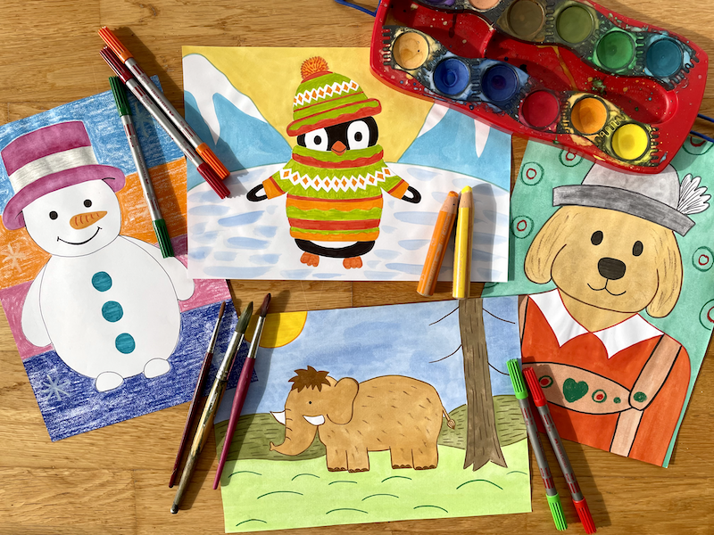 Malzauber Online Malvideos Kinder - Motive Januar 2024