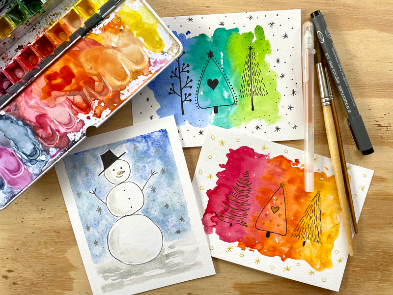 Malvideo Weihnachtskarten 2025